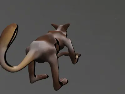 Monkey kangaroo Low-poly 3D model