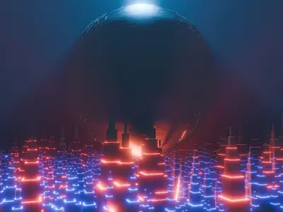 Sci-Fi City Building Animation 3D model