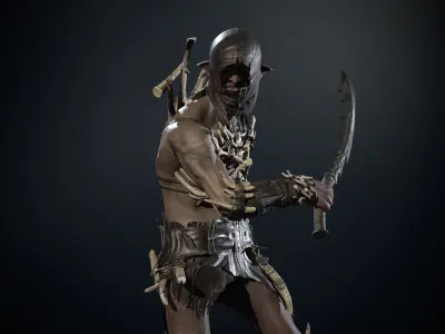 SkinnyOrc4 Low-poly 3D model