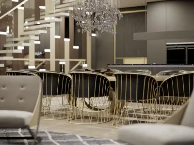 Corona - C4D files - Luxury Penthouse Interior 3D model