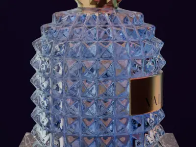 Valentino perfime lavender 3D model product for Advertising 3D model