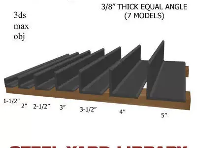 3 8in Thick Equal Angle 3D model