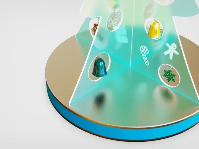 Christmas LED Tree 3D model 3D model