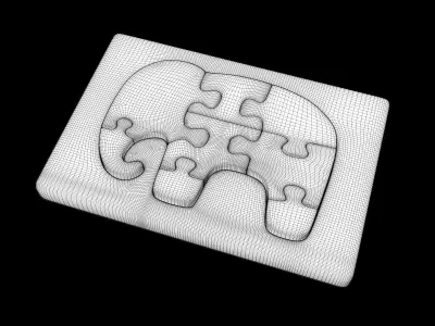 Elephant Puzzle Toy 3D model