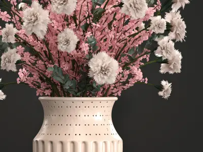 Decorative bouquet of flowers 3D model