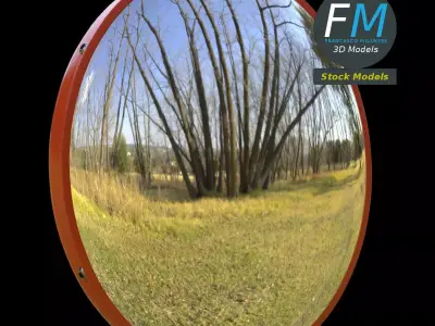 Blind spot traffic mirror 1 3D model