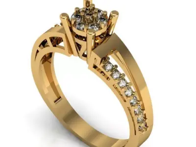 wadding ring 3D print model