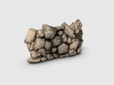 Rock wall 3D model