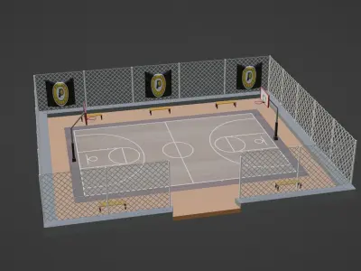 Basketball Stadium - Indiana Pacers Low-poly 3D model