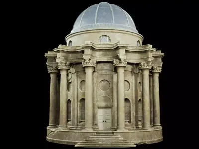 Temple of Apollo Low-poly 3D model