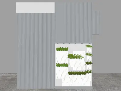 Green Wall - Plants partition -Indoor plant-plant stand wall 3D model