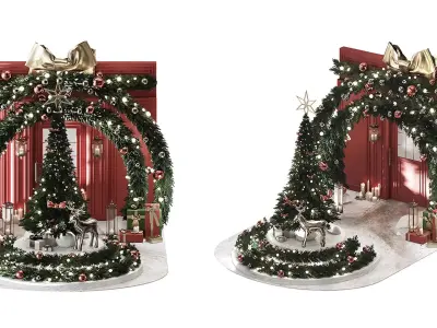 Festive entrance decoration 3D model