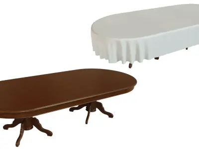 Wood table 3000 3D model