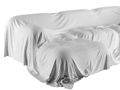 Camaleonda Sofa Covered With Luxury Fabric 3D model