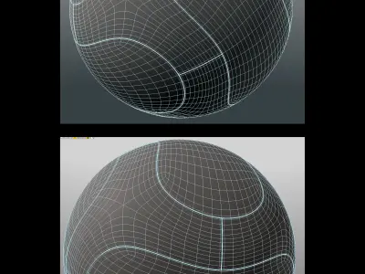 balls collection basketball with two different angles 3D model