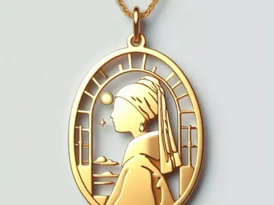 Unique Girl Pendant  3D print model