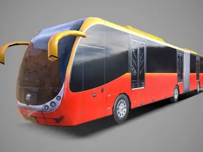 Bus Type2 Low-poly 3D model