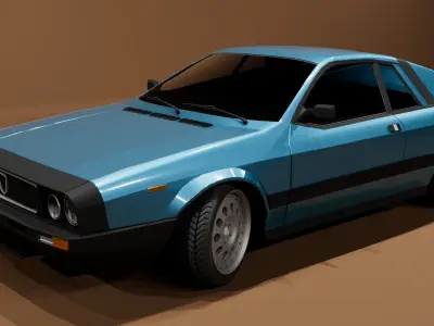 Lancia Beta Montecarlo Low-poly 3D model
