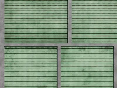 Wall panels set stained lining set 3D model