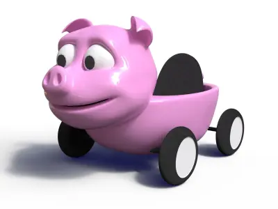Pig car 3D model