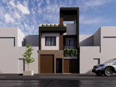 MODELADO DE VIVIENDA UNIFAMILIAR DE DOS NIVELES  3D model