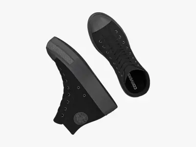 Chuck Taylor All Star Lift Platform High Top Mono Black 3D model