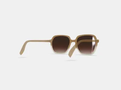 Willetta Sunglasses in Chai Crystal Fade 3D model
