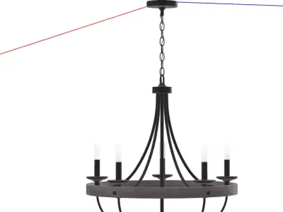 Urban Ambiance Modern Luxury Chandelier Low-poly 3D model