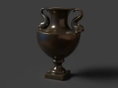 Chinese bronze vase   Low-poly 3D model