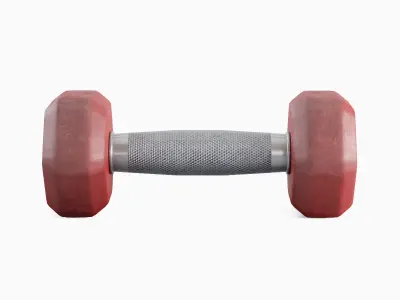 Rubber Dumbbell 03 Low-poly 3D model