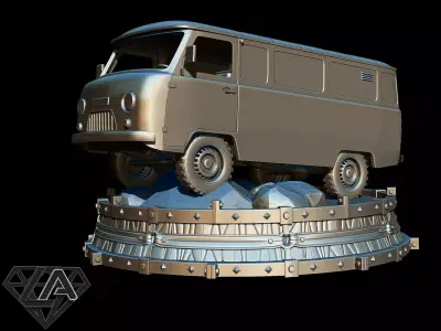 Exhibition - UAZ on the rock 3D print model