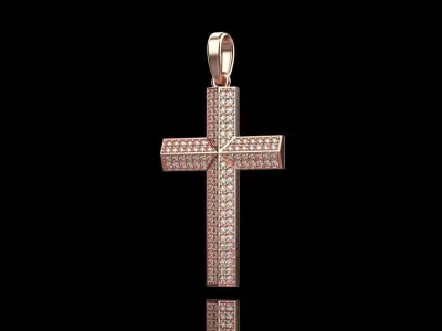 Cross with gems  model 302 3D print model