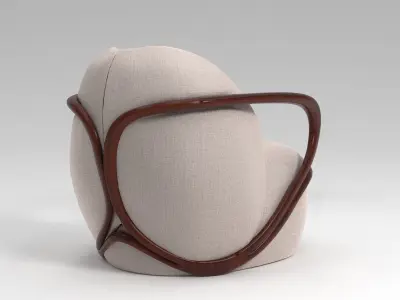 Giorgetti HUG - Armchair Low-poly 3D model