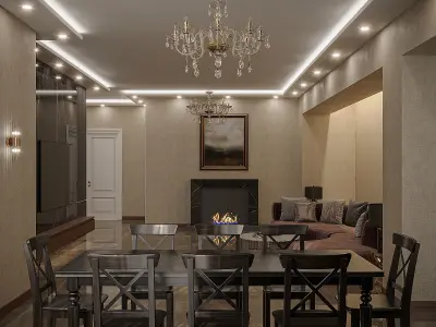 living room  3D model get