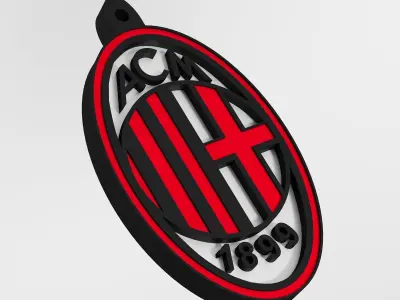 Associazione Calcio Milan logo 3D print model