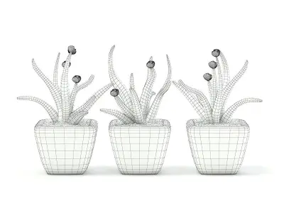 Plastic Flowers 3D model