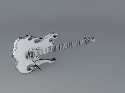 Old custom guitar Free 3D model