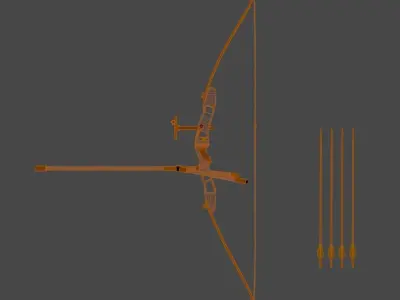 Olympic recurve bow  Free 3D model