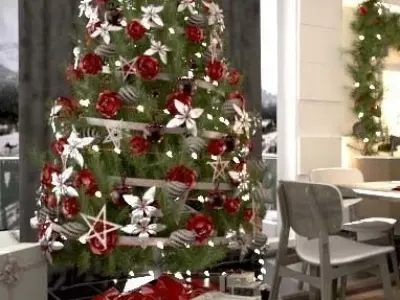  christmas dining room 3D print model