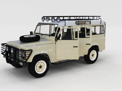 Full Land Rover Defender 110 Station Wagon rev 3D model