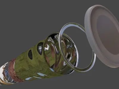 Metal can - Chocolate Powder Low-poly 3D model