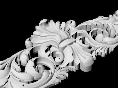 Central decor ornament for furniture 3D model 674