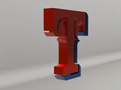 MLB Texas Rangers V2 Team Logo 3D model