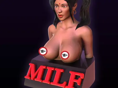 EXOTIC GIRL BUST NSFW 3D PRINTABLE MODEL 3D print model