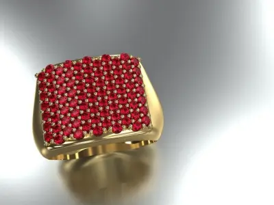 Wide Diamond Band Size 10 Gold Silver Platinum Luxury Jewelry 3D print model