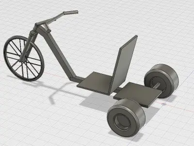 Simple Drift Trike No Motor 3D print model