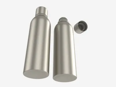 Metal Drink Bottle Mockup 3D model