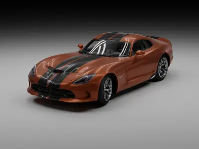 dodge viper  Low-poly 3D model