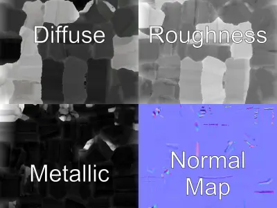 Compact Trekking Pole model pack with ergonomic grip Low-poly 3D model