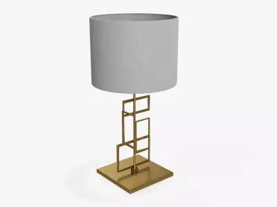 Table lamp with lampshade 05 3D model